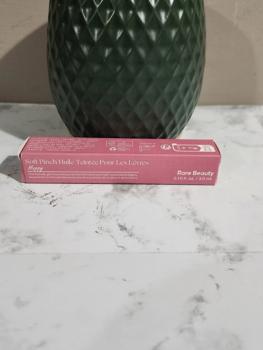 Rare Beauty Soft Pinch Tinted Lip Oil HAPPY Full Size, .10 Fl Oz / 3 ml NIB